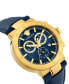 Men's Swiss Chronograph Urban Mystique Blue Leather Strap Watch 43mm