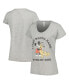 Фото #1 товара Women's Heather Gray Mickey and Friends Dog Lover Scoop Neck T-shirt