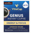 Genius Instant Coffee, Medium Dark Roast, 10 On-The-Go Sticks, 0.13 oz (3.8 g) Each