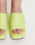 Фото #3 товара Monki chunky flatform slider sandal in lime green