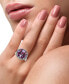 ფოტო #2 პროდუქტის EFFY® Amethyst (1-5/8 ct. t.w.) & Rhodolite (3-5/8 ct. t.w.) Cluster Ring in Sterling Silver