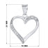 Silver Heart pendant with clear zircons LPS2091