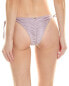 Pq Swim Ruched Tie Teeny Bikini Bottom Women's Purple L