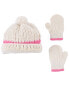 Baby 2-Piece Knit Cap & Mittens Set 0-9M