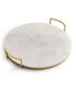 Фото #1 товара Marble Tray with Gold-Tone Handles, Created for Macy's