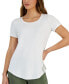 ფოტო #3 პროდუქტის Women's Short Sleeve Scoop-Neck T-Shirt, Created for Macy's