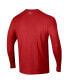 Men's Red Wisconsin Badgers Shooter Performance Long Sleeve T-shirt