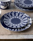 Фото #6 товара Bluefjord Floral 4 Piece Coupe Dinner Plates Set, Service for 4