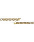 14k Yellow Gold Plated with Cubic Zirconia Love Knot Miami Cuban/Curb Chain Bracelet