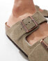 Birkenstock Unisex Arizona sandals in taupe suede Серо-коричневый, 42 - фото #3