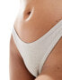 Фото #2 товара Cotton On high side brazillian bikini bottom in metallic