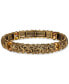 ფოტო #1 პროდუქტის Gold-Tone Ornate Carved Stretch Bracelet