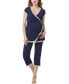 ფოტო #1 პროდუქტის Kimi & Kai Cindy Maternity Nursing Pajama Set
