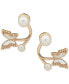 Gold-Tone Mother-of-Pearl Butterfly Drop Earrings