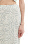 Фото #5 товара Vero Moda linen blend midi skirt co-ord in abstract print