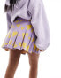 Obey carley pleated skirt in lilac lila, XS - фото #4