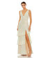 ფოტო #1 პროდუქტის Women's Ieena Sequin Asymmetrical Ruffle Tiered Gown