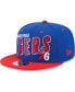 Men's Royal, Red Philadelphia 76ers Stacked Slant 2-Tone 9FIFTY Snapback Hat