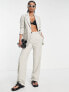 Topshop Tall co-ord fitted blazer in pale grey