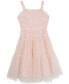 Фото #4 товара Big Girls Sleeveless Pleated Metallic-Dot Social Dress