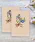 Фото #3 товара Textiles Spring Butterflies Embroidered Luxury 100% Turkish Cotton Hand Towels, Set of 2, 30" x 16"