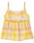 Baby 2-Piece Plaid Set with Bubble Shorts 3M