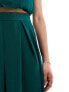 ASOS DESIGN wide leg co-ord trouser in dark green