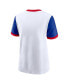 Women's White/Royal Buffalo Bills Rewind Ringer T-Shirt