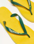 Фото #4 товара Havaianas Brasil Logo flip flops in yellow and green