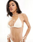 Фото #1 товара Public Desire beaded triangle bikini top in high shine cream with beads