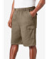 Big & Tall by KingSize Renegade 9" Full Elastic Waist Cargo Shorts