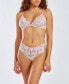 Фото #1 товара Women's 2 Piece Lace Bralette and Panty Lingerie Set