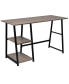 Фото #1 товара Desk with 2 Shelves Gray and Oak