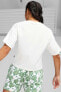 BLOSSOM Short Graphic Tee Beyaz Kadın Kısa Kol T-Shirt