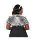Plus Size Short Sleeve Over d Collar Blouse