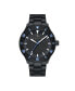 ფოტო #1 პროდუქტის Men Deacon Stainless Steel Watch - Black/Blue, 43mm