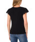 Women's Scallop-Edge Flutter-Sleeve Top