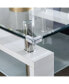 Фото #3 товара Clear Glass Top Side Table, 24"x24"x24" End Table, Modern Design For Home