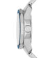 ფოტო #2 პროდუქტის Men's Quartz Three Hand Date Silver-Tone Stainless Steel Watch 44mm