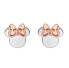 Silver bicolor earrings studs Minnie Mouse E905119TL