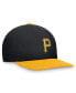 ფოტო #4 პროდუქტის Men's Black/Gold Pittsburgh Pirates Evergreen Two-Tone Snapback Hat