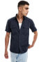 Superdry Military short sleeve shirt in eclipse navy