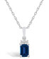 ფოტო #1 პროდუქტის Sapphire (3/4 Ct. t.w.) and Diamond Accent Pendant Necklace