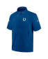 Men's Royal Indianapolis Colts Sideline Coach Short Sleeve Hoodie Quarter-Zip Jacket