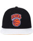 ფოტო #2 პროდუქტის Men's Black, White New York Knicks Hardwood Classics Wear Away Visor Snapback Hat