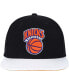 Men's Black, White New York Knicks Hardwood Classics Wear Away Visor Snapback Hat