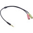 Фото #2 товара InLine Audio Headset Adapter Cable 3.5mm male 4 Pin / 2x 3.5mm - black - 0.15m