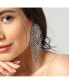 ფოტო #3 პროდუქტის Women's Silver Bling Cluster Drop Earrings