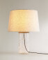 Table lamp with glass base