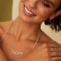 Фото #2 товара Elegant silver necklace with diamond and topaz Balance DN164